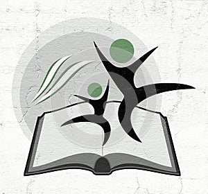 Educative book symbol