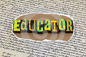 Educator education citizenship school class constitution teacher teach