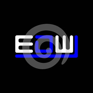 EDW letter logo creative design with vector graphic, EDW