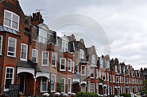 Edwardian houses London UK photo
