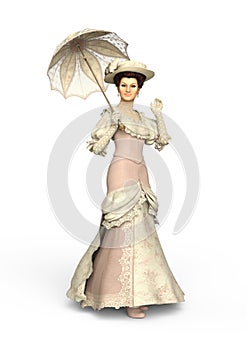The Edwardian Lady, 3D Illustration