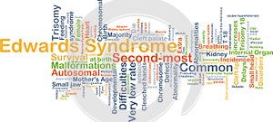 Edwards syndrome background concept