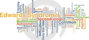 Edwards syndrome background concept photo