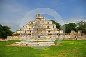 Mayan pyramids in Edzna campeche mexico I photo