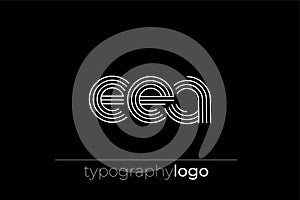 EEA modern geometric typography logo