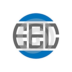 EEC letter logo design on white background. EEC creative initials circle logo concept. EEC letter design