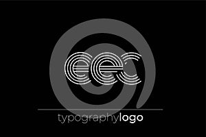 EEC modern geometric typography logo
