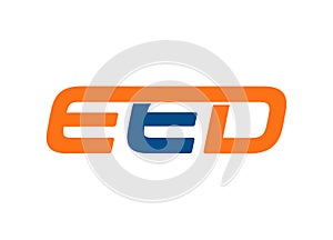 EED letter logo design vector photo