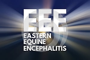 EEE - Eastern Equine Encephalitis acronym, medical concept background photo