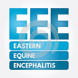 EEE - Eastern Equine Encephalitis acronym, medical concept background photo