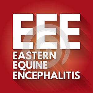 EEE - Eastern Equine Encephalitis acronym, medical concept background