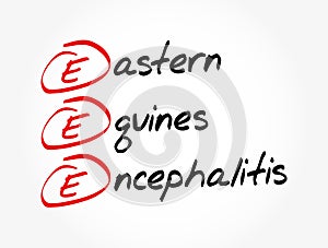 EEE - Eastern Equine Encephalitis acronym, medical concept background