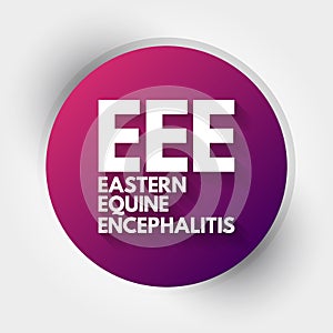 EEE - Eastern Equine Encephalitis acronym, medical concept background