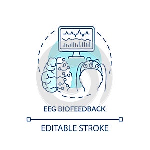 Eeg biofeedback concept icon