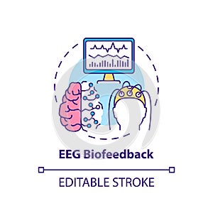 Eeg biofeedback concept icon