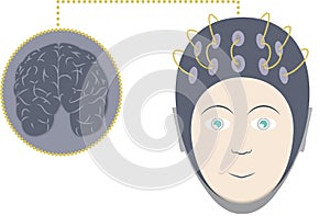 EEG and brain photo