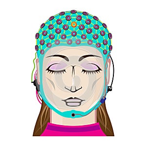 EEG device Mind reading scanning Brain signals Female