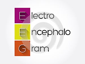 EEG - electroencephalogram acronym, medical concept background