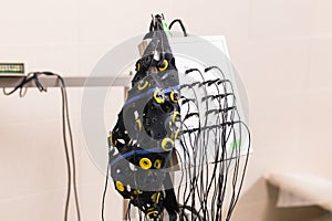 EEG or Electroencephalography hardware equipment in clinic. photo