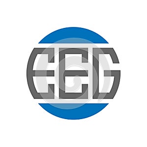 EEG letter logo design on white background. EEG creative initials circle logo concept. EEG letter design