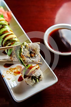 Eel Avacado Dragon Roll