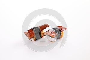 eel sushi eel nigiri sushi japanese food isolated in white background