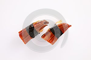 eel sushi eel nigiri sushi japanese food isolated in white background