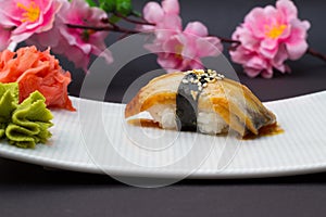 Eel sushi nigiri