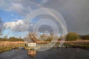 Eel Traps on the River Test Hampshire UK