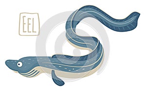 Eel, vector illustration photo