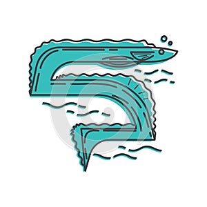 eel. Vector illustration decorative design