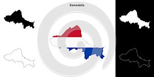 Eemsdelta outline map