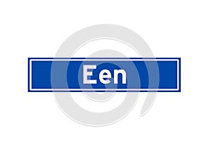 Een isolated Dutch place name sign. City sign from the Netherlands. photo