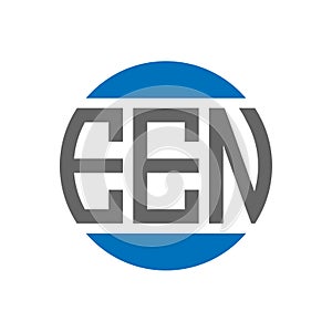 EEN letter logo design on white background. EEN creative initials circle logo concept. EEN letter design photo