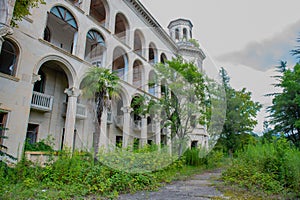 Eerie Abandoned Sanatoriums with Broken Windows and Doors: Power of Nature