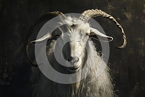 Eerie Bathomet goat satana. Generate Ai photo