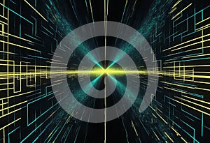 In the eerie darkwave-driven matrix system of a digital anime