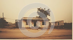 Eerie Polaroid Snapshot Of An African Influenced Old White House