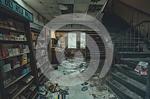 Eerie silence in an abandoned store