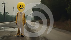 Eerie Yellow Costume: Trapped Emotions And Scary Smiles