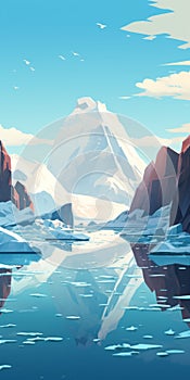 Eerily Realistic Arctic Landscape: Hyper-detailed Glacier Masterpiece