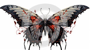 Eerily Realistic Concept Art Of A Red And Black Butterfly By Mike Mignola