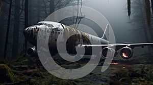 Eerily Realistic Jet Plane In Forest: A Zbrush Masterpiece