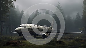Eerily Realistic Jet Plane In Post-apocalyptic Forest