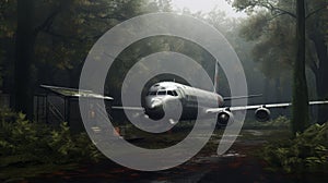Eerily Realistic Plane In The Forest: A Hikecore Transportcore Icon