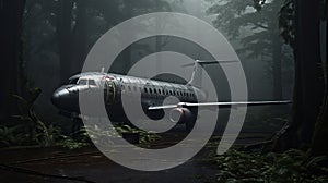 Eerily Realistic Zbrush Art: Airplane Parked In Forest