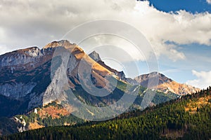 Eeriness mountain landscape photo