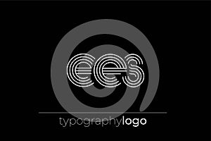 EES modern geometric typography logo