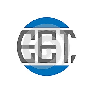 EET letter logo design on white background. EET creative initials circle logo concept. EET letter design