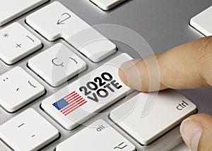 EEUU 2020 VOTE - Inscription on White Keyboard Key